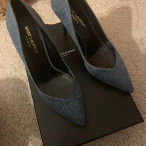 Saint Laurent denim pump